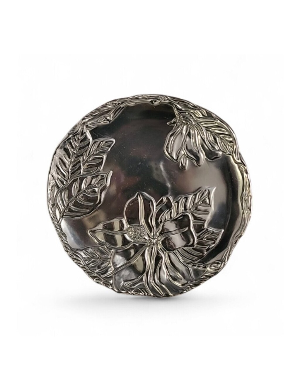 Arthur Court 8” Magnolia Aluminum Cheese Plate